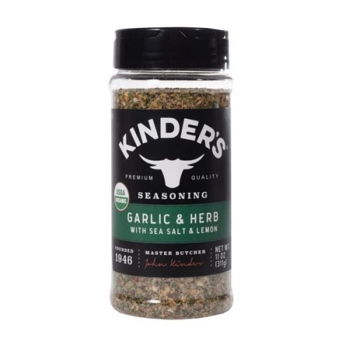 Kinder's Organic Garlic & Herb with Sea Salt & Lemon Seasoning, 11 Ounce, Set of 3