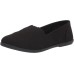 Soda Flat Women Shoes Linen Canvas Slip On Loafers Memory Foam Gel Insoles OBJI-S All Black 6 