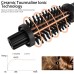 AmoVee Mini Curling Iron Travel Hair Brush Anti-Scald Curling Wand Ceramic Tourmaline Hot Brush 3/4 Inch Barrel for Short Hair