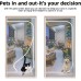 Upgraded Pet Screen Door Fits Doors Up to 36"x84",Heavy Duty Cat Proof Mesh Screen Door with Zipper Closure,Prevent Cats Running Out from Home,Bedroom,Living Room,Kitchen,(White)