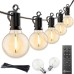 Brightown Outdoor String Lights with Remote, 58 Ft Globe Patio Lights with 25 LED G40 Shatterproof Bulbs, 4 Lighting Modes, Waterproof Connectable Commercial Hanging Lights for Outside Backyard