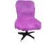 Transitional Faux Fur Fabric Swivel Office Chair in Pink