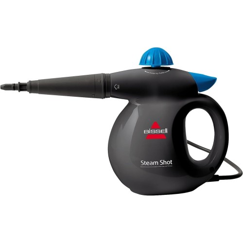 BISSELL SteamShot | Multi-Purpose Handheld Steam Cleaner | Natural Chemical-Free Cleaning | 2635E, Titanium/Bossanova Blue