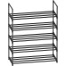 Metal Shoe Rack Organizer, 5-Tier Wide Long Shoe Rack for Closet, Stackable Sturdy Shoe Holder Shelf Storage for Entryway, Doorway and Bedroom