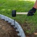 EasyFlex No-Dig Landscape Edging with Anchoring Spikes, 2.7 in Tall Decorative Stone-Look Garden Border, 15 Foot Kit, Slate Gray