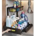 Under Sink Organizer, 2-Tier Under Kitchen Bathroom Sink Organizers and Storage No Drilling Rustproof Stainless Steel Pull Out Shelf for Kitchen Bathroom