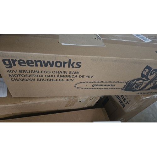 Greenworks 40V 16" Brushless Cordless Chainsaw (Gen 2) (Great For Tree Felling, Limbing, Pruning, and Firewood / 75+ Compatible Tools), 4.0Ah Battery and Charger Included