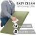 KANGAROO Thick Ergonomic Anti Fatigue Cushioned Kitchen Floor Mats, Standing Office Desk Mat, Waterproof Scratch Resistant Topside, Supportive All Day Comfort Padded Foam Rugs, 48x20, Sage Green