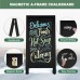 4 THOUGHT A-Frame Chalkboard 40" x 20", Chalk Board Sign Board Magnetic Sandwich Board Solid Pine Wood Freestanding Double-Sided Chalkboard Easel for Restaurant Cafe Shop Wedding Party, Black Visit the 4 THOUGHT Store