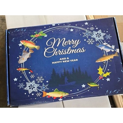 Advent Calendar Fishing Christmas Countdown - 24 Days Fishing Lures Set for Fisher Adult Men Teen Boys - 2024 Xmas Surprise Gift