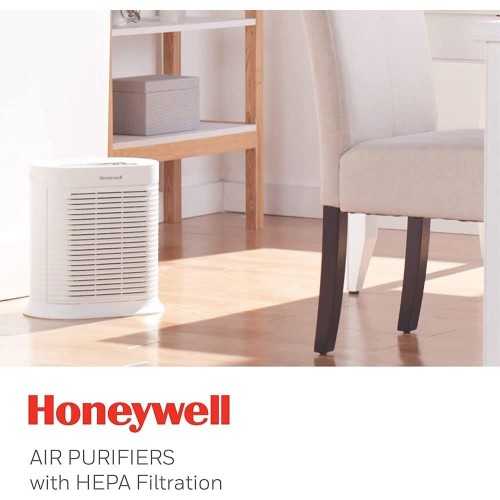 Honeywell HPA104 HEPA Air Purifier for Medium Rooms - Microscopic Airborne Allergen+ Reducer, Cleans Up To 750 Sq Ft in 1 Hour - Wildfire/Smoke, Pollen, Pet Dander, and Dust Air Purifier – White