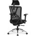 Ticova Ergonomic Office Chair - High Back Desk Chair with Adjustable Lumbar Support & 3D Metal Armrest - 130°Reclining & Rocking Mesh Computer Chair with Thick Seat Cushion & Rotatable Headrest