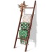 5-Tier Blanket Ladder Wooden, 5.3FT(63'') Quilt Towel 5-Tier, Brown