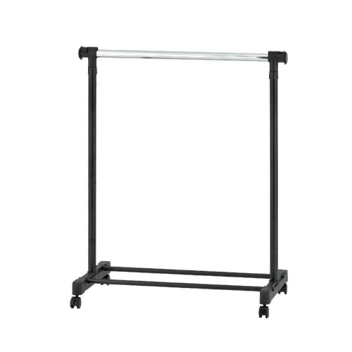 Room Essentials Adjustable Single Rod Garment Rack Black 49x65in. Adjustable