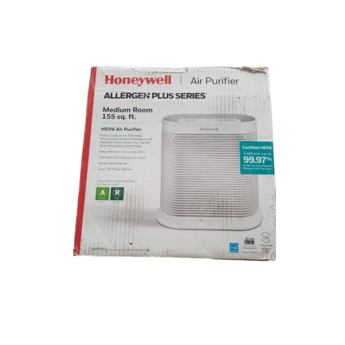 Honeywell HPA104 HEPA Air Purifier for Medium Rooms - Microscopic Airborne Allergen+ Reducer, Cleans Up To 750 Sq Ft in 1 Hour - Wildfire/Smoke, Pollen, Pet Dander, and Dust Air Purifier – White