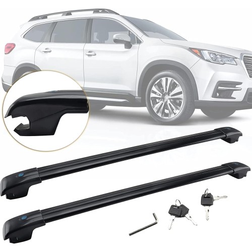 MotorFansClub Roof Racks Cross Bars Fit for Subaru Ascent 2019 2020 2021 2022 Lockable Baggage Luggage Racks Roof Rail Bars Black