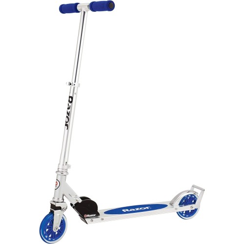 Razor A3 Kick Scooter for Kids - Larger Wheels, Front Suspension, Wheelie Bar, Lightweight, Foldable, and Adjustable Handlebars