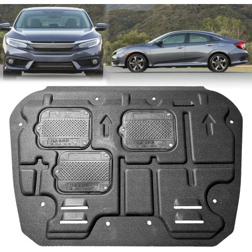 HSIGIMYI Front Engine Splash Shield Fit for Honda Civic 2016 2017 2018 2019 2020 Under Engine Case Guard Cover Compatible with Civic Sedan Thickened Mudguard,Not Hatchback