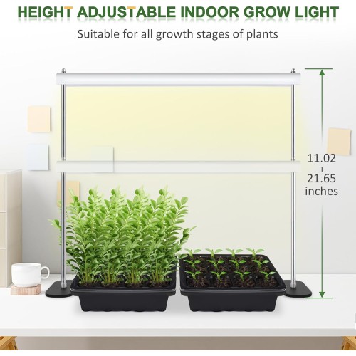 FOXGARDEN-Grow Light Stand, 108 LEDs Plant Grow Lights for Indoor Plants Full Spectrum, Grow Lamp with 4/8/12H Timer, 6 Dimmable Levels, Height Adjustable, Iron Frame, Ideal for Seedling Veg Flower