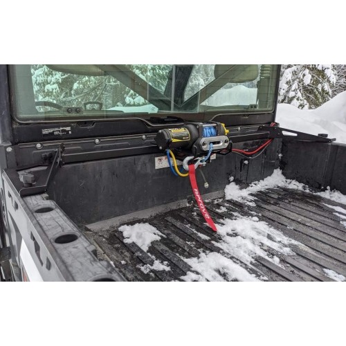 Cruiser Bed Winch Mount, Game Loader, Deer Hoist for Polaris Ranger XP 900 / Ranger XP 1000 - Accommodate Most 2500 lbs ATV winches - Include 2 Twist Lock Anchors - Quick Installation