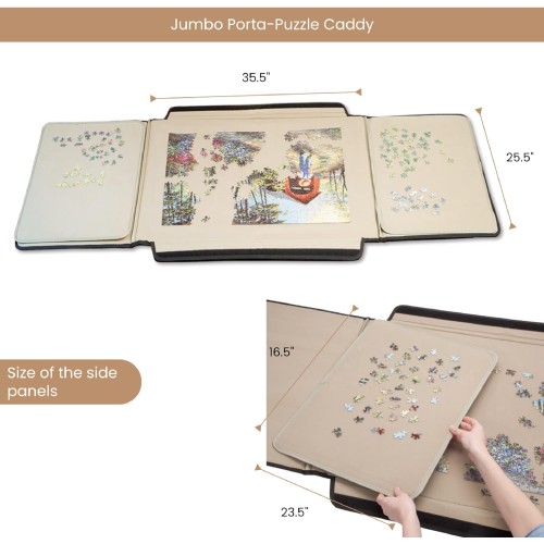 Bits and Pieces - 1500 Piece Size Porta-Puzzle Jigsaw Caddy - Puzzle Accessories - Puzzle Table - 24½" X 35½"