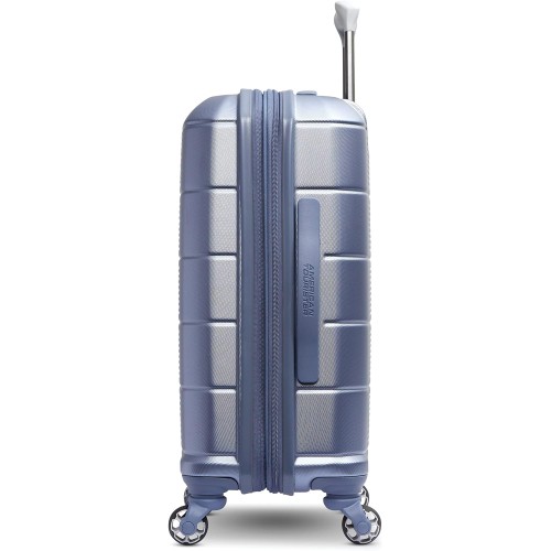 American Tourister Stratum 2.0 Expandable Hardside Luggage with Spinner Wheels, Slate Blue, Carry-on