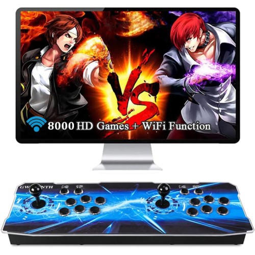 3D Pandora Box TT Arcade Game Console, 8000 HDMI Video Games with WiFi Function, Search/Save/Hide/ Pause Games,Favorite List,Up to 4 Players …