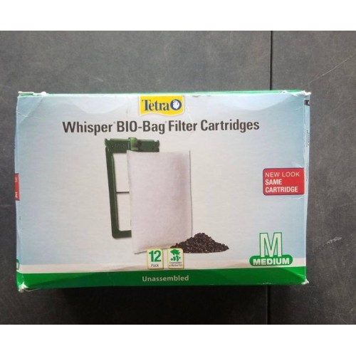 Tetra Whisper Bio-Bag Filter Cartridges For Aquariums - Unassembled Medium (Pack of 12)