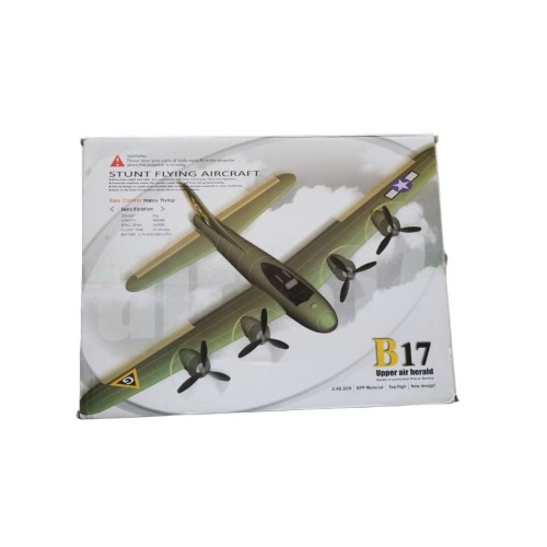 SOWOFA 18-inch Fixed-Wing RC Plane B-17 Aerial Fortress Bomber Gliding Gliding Drone Aircraft Model Children 2 Propeller Driving Electric Toy