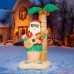 Holidayana Hula Santa Christmas Inflatable - 8 ft Tall Hula Santa on Beach Christmas Inflatable Outdoor Yard Decoration with LED Lights, Fan, and Stakes