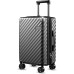 LUGGEX Carry On Luggage 22x14x9 Airline Approved - 35L Polycarbonate Expandable Hard Shell Suitcase with Spinner Wheels (Black, 20 Inch)