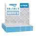 Aerostar 14x14x1 MERV 13 Pleated Air Filter AC Furnace Air Filter 6 Pack