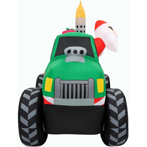 Holidayana Christmas Inflatables Large 6 ft Santa's Monster Truck - Inflatable Outdoor Christmas Decorations Blow Up X-mas Decorations for Yard, Lawn & Garden Internal Lights & Built-in Fan