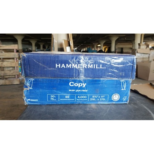 (4000 SHEETS) HAMMERMILL BUSINESS COPY PAPER, 20 LB, 92 BRIGHT 8 1/2" x 11"/USA