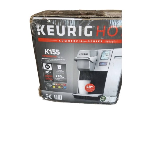 Keurig K155 Office Pro Single Cup Commercial K-Cup Pod Coffee Maker, Silver