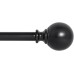 Ivilon Drapery Treatment Window Curtain Rod - Ball Style, 72 to 144 Inch. Color Black