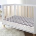 Memory Foam Mattress - 52" x 27.6" x 5" - Firm - Premium Foam Baby Mattress for Crib and Toddler Bed - Noble Grey - 5in H, 0-5yrs, HG-03