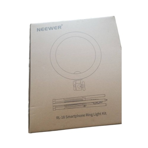 NEEWER Ring Light 18inch Kit: 55W 5600K Professional LED with Stand and Phone Holder, Soft Tube & Bag for Tattoo Lash Extension Barber Makeup Artist Studio Video Photography Lighting, RL-18