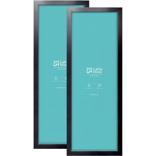 LaVie Home 13 x 39 Panoramic Frame 2 Packs Black, Display Pictures 13x39, Horizontal or Vertical Wall Gallery Poster Frames with High Definition Plexiglass Suitable for Family Photos, Christmas,