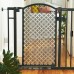 Summer Infant Modern Home Walk-Thru Safety Pet and Baby Gate, 28"-42" Wide, 30" Tall, Pressure or Hardware Mounted, Install on Wall or Banister in Doorway or Stairway, Auto Close Door - Gray