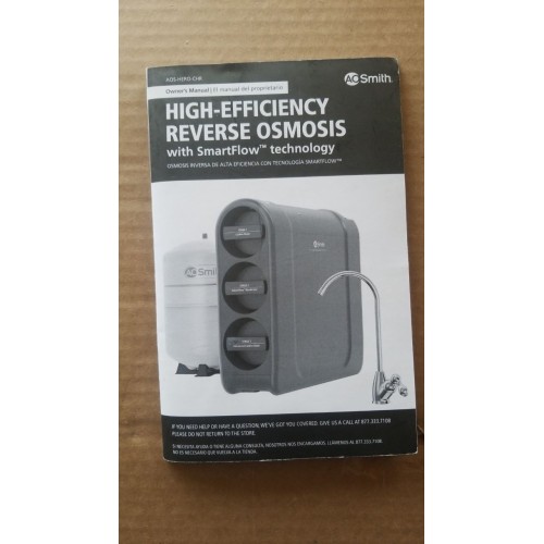 AO Smith High-Efficiency Reverse Osmosis with SmartFlow™ Technology - Under Sink RO Water Filtration System w/Faucet & Compact Tank- Filters Chlorine & Other Contaminants - Chrome - AOS-Hero-CHR