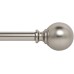 Ivilon Drapery Treatment Window Curtain Rod - Ball Style, 72 to 144 Inch. Color Satin Nickel