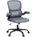 Office Chair, Ergonomic Desk Chair with Lumbar Support and Adjustable Armrests, Comfy Desk Chair Breathable Mesh Mid Back Computer Chair, Reclining Office Chair for Home Office - Darkgray