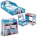 Disney Frozen II 4-Piece Room-in-a-Box Bedroom Set by Delta Children – Includes Sleep & Play Toddler Bed, 6 Bin Design & Store Toy Organizer and Desk with Chair