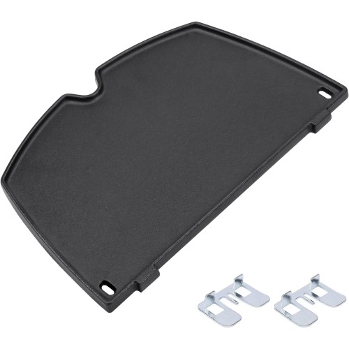 QuliMetal 6559 Grill Parts Cast Iron Cooking Griddle for Weber Q2200, Q2000, Q2400, Q220, Q200, Q240, Q260 Series Gas Grills Accessories for Weber Q Griddle, 15.3 x 10.8 Inches