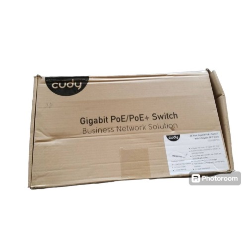 Cudy 24 Gigabit Ethernet Unmanaged PoE+ Switch, 300W, 24 * 100/1000Mbps PoE+ Ports, 2 Gigabit SFP, CCTV / VLAN Mode, 19-inch Rackmount, 802.3af/at, GS1028PS2