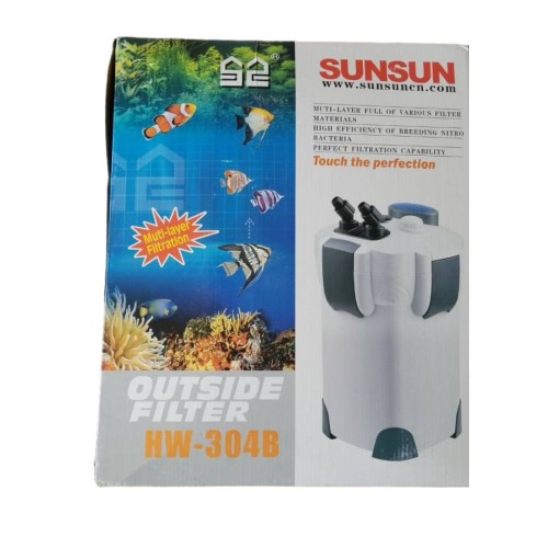 Sunsun Hw304B 525GPH Pro Canister Filter Kit with 9-watt UV Sterilizer