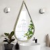 BAODANFU Decorative Mirrors Wall Mounted Mirror Drop Shape (Gold, 1-Pack)