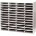 Fellowes 48 Compartment, Light Duty Literature Organizer with Corrugated Cardboard Shelves and Sturdy Surround, Dove Gray