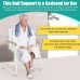 Toilet Safety Rails,Toilet Rails Heavy Duty (520 lbs) Hand Rail,Toilet Seat Riser with Handles,Easy Installation for Handicap Senior Bariatrics, Elderly Balance - Padded Hand Armre (W brown and white)